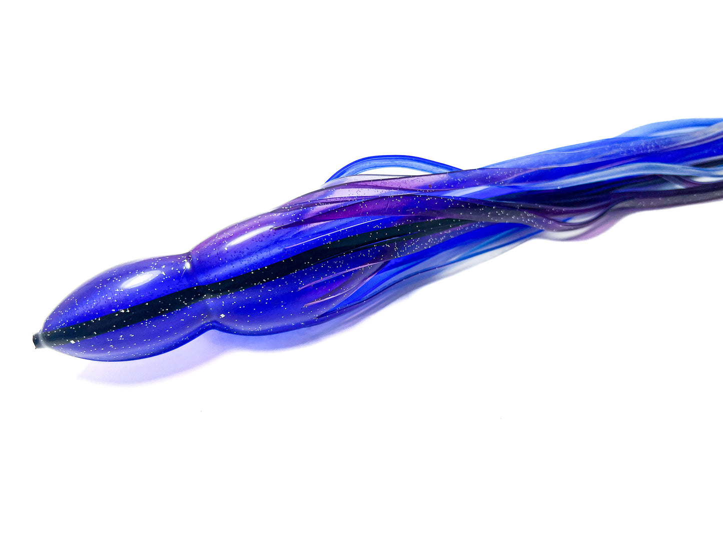 Trolling Lure Skirt - Black Purple Blue Silver Glitter (M20)