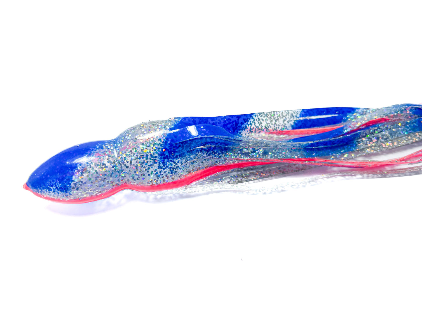 Trolling Lure Skirt - Clear Pink Blue Bar Glitter(213)