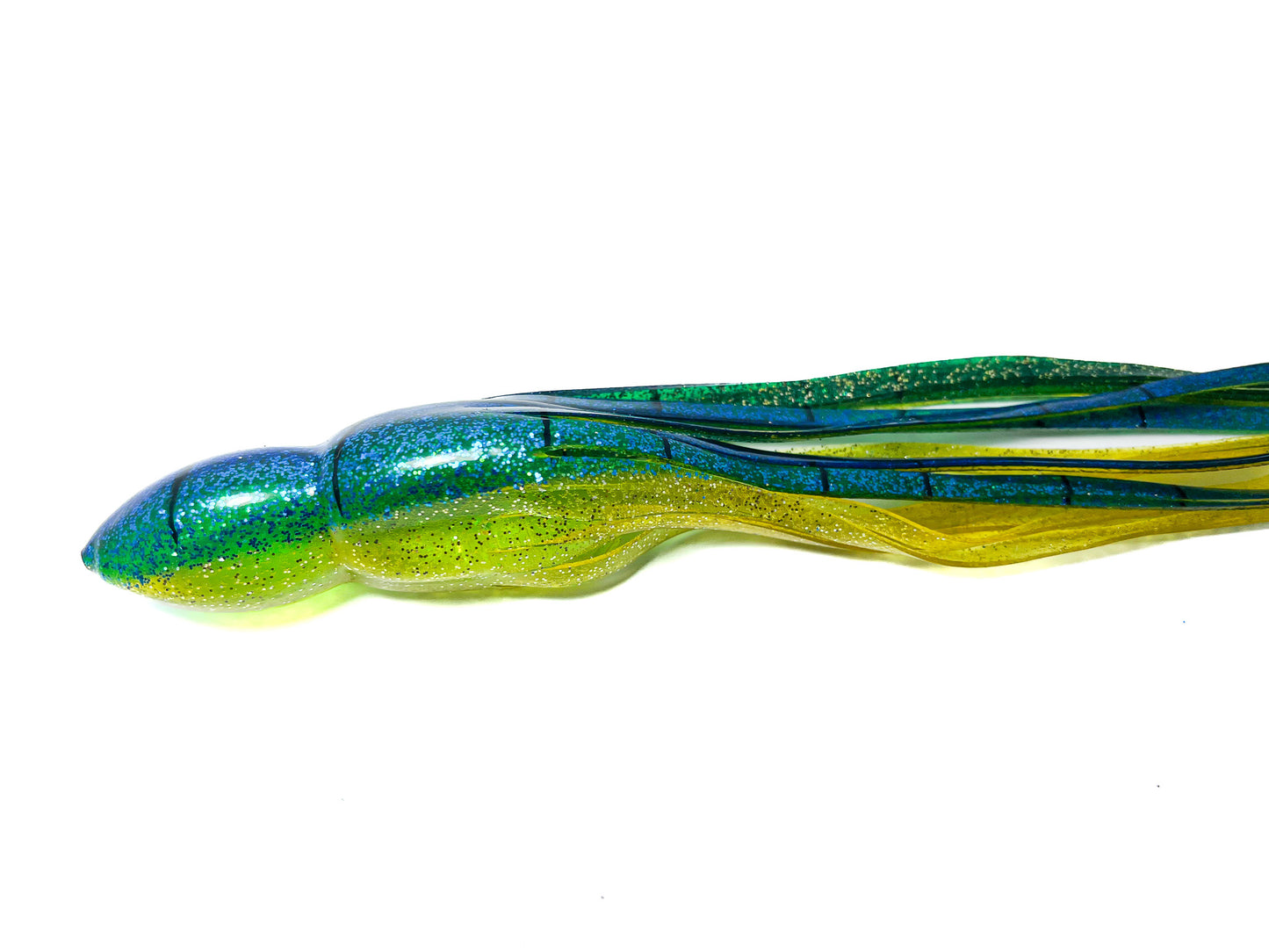 Trolling Lure Skirt - Blue Green Yellow Glitter (71)