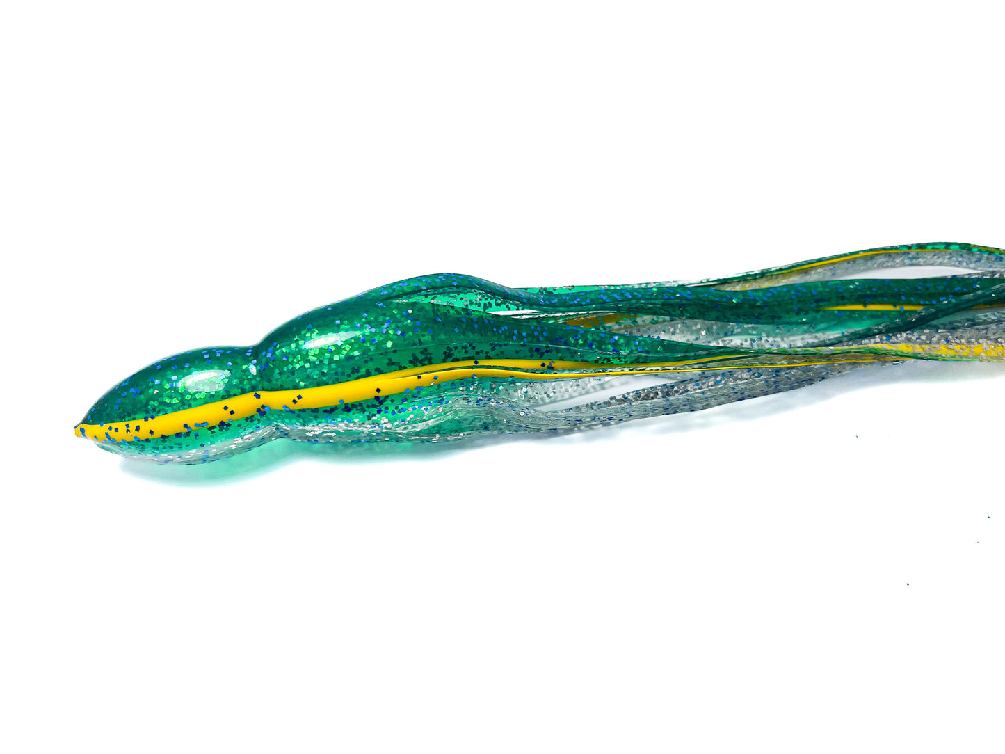 Trolling Lure Skirt - Green Clear Yellow Blue Glitter (RP13)