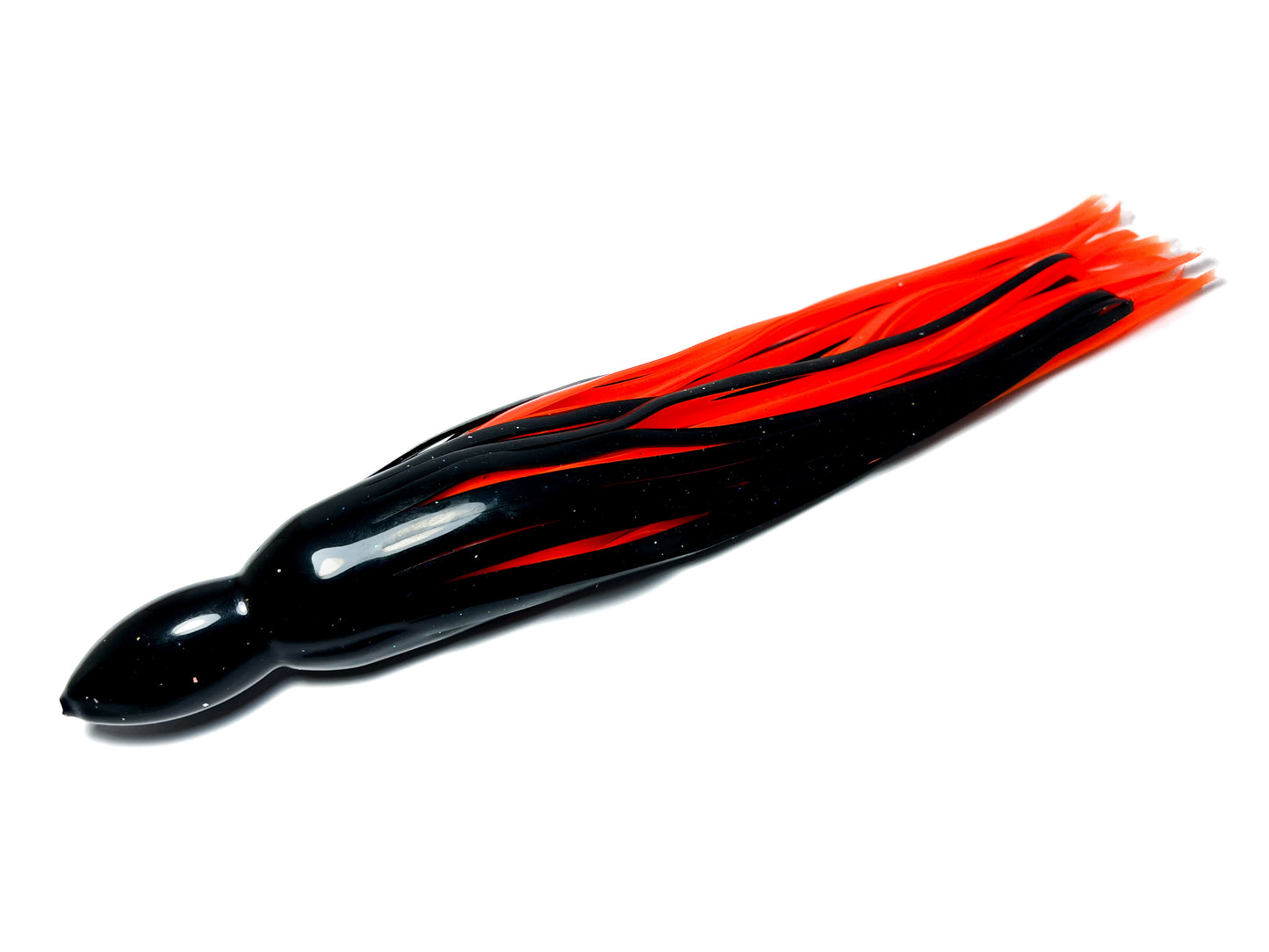 Trolling Lure Skirt Combo - Solid Black / Electric Orange (21/04)