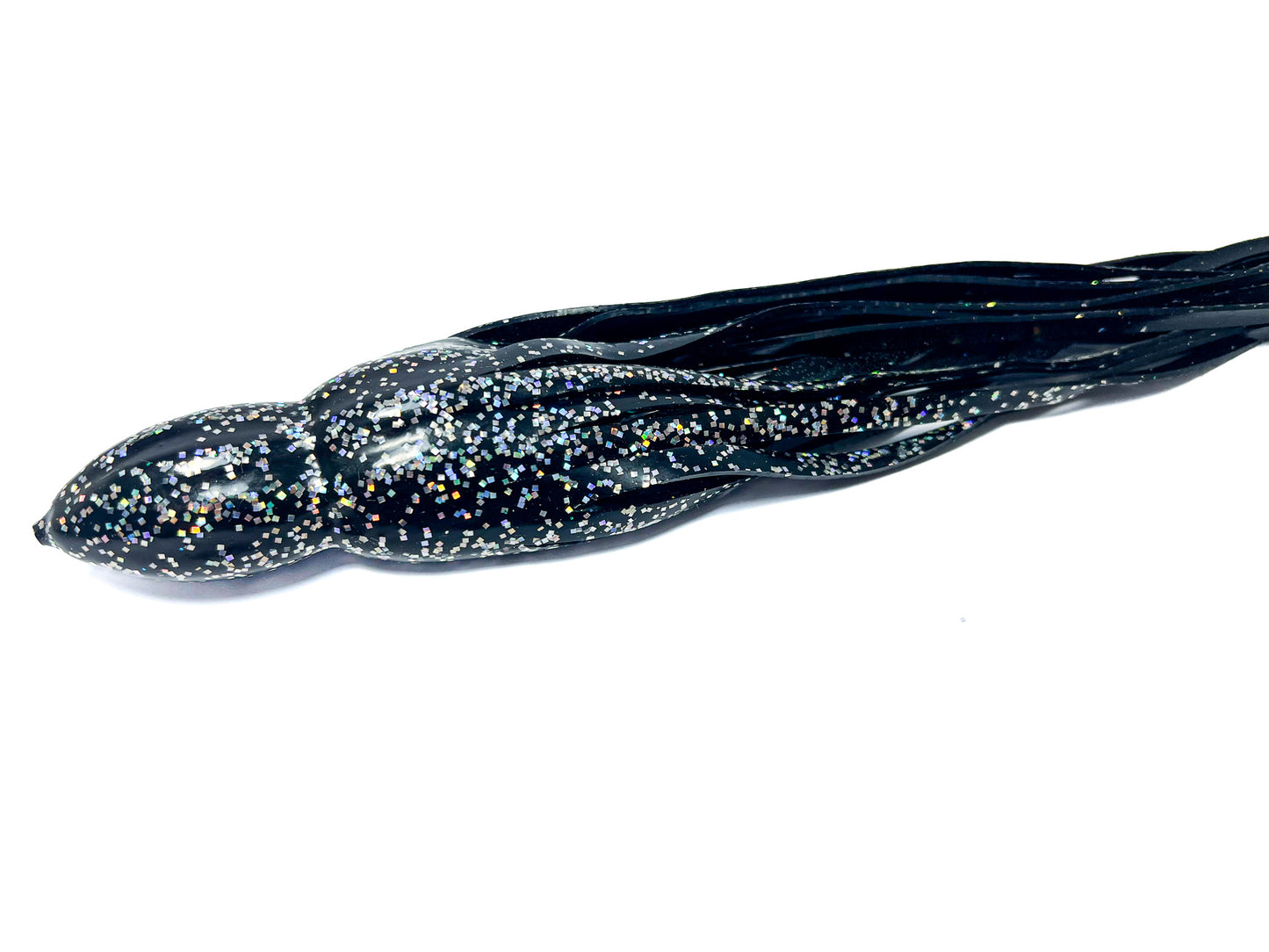 Trolling Lure Skirt - Black Silver Glitter (M18)