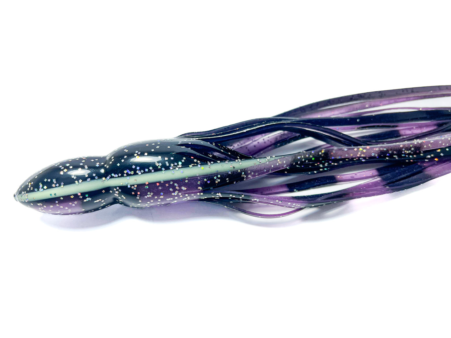 Trolling Lure Skirt - Purple Black Black Bar Glitter (170)