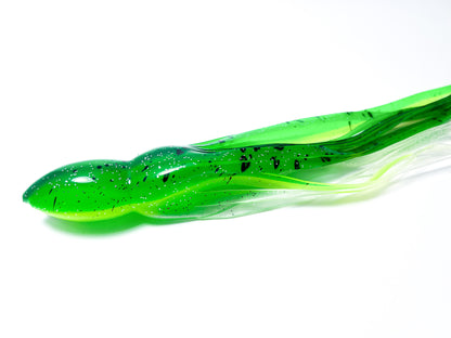 Trolling Lure Skirt - Green Clear Yellow Black Splash Glitter (115)