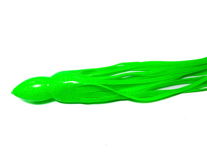 Trolling Lure Skirt - Electric Green Silver Glitter (13)