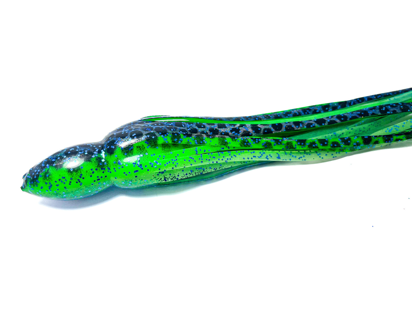 Trolling Lure Skirt - Dark Green Blue Dot (199)