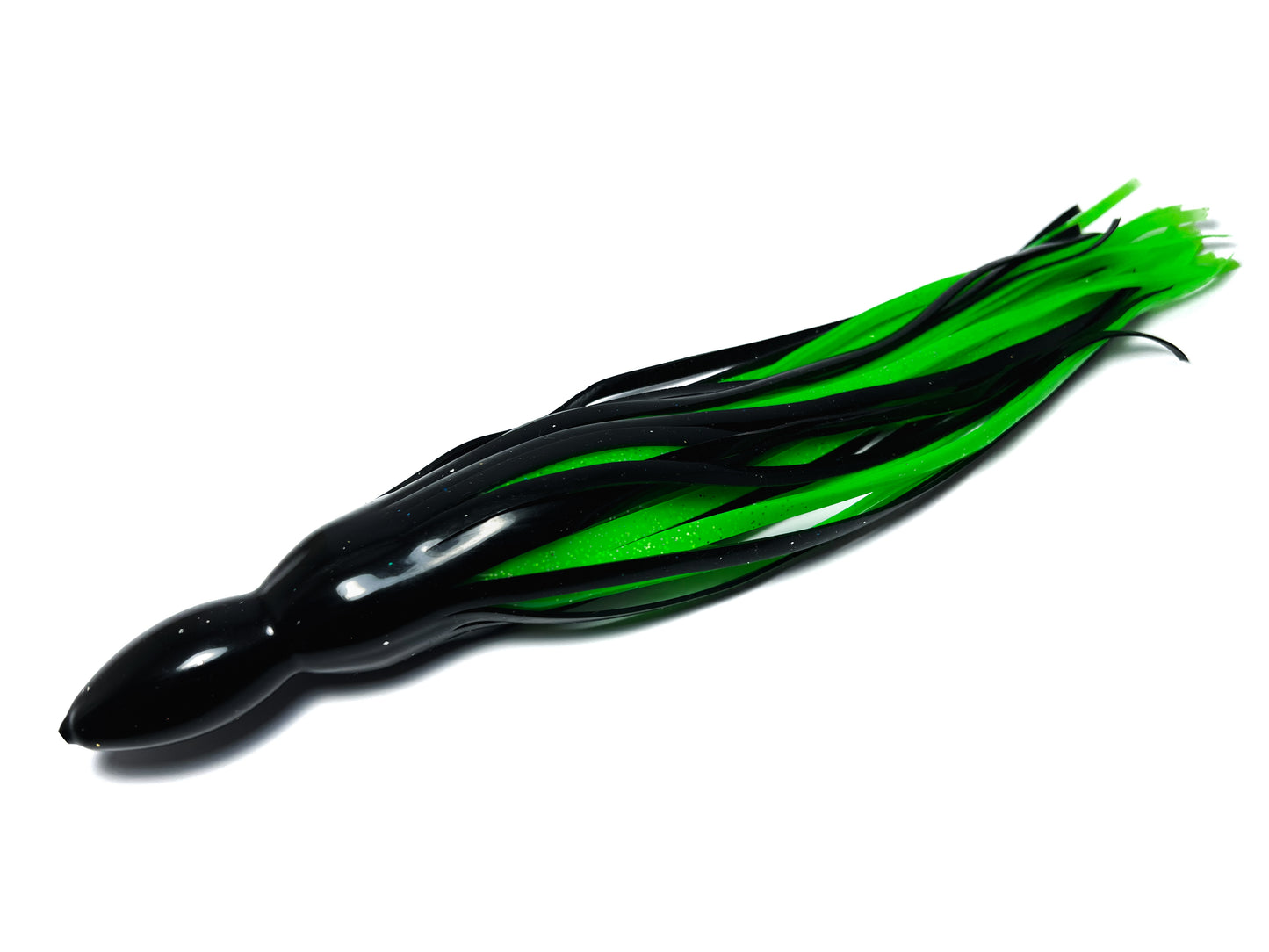 Trolling Lure Skirt Combo - Solid Black / Electric Green (21/13)